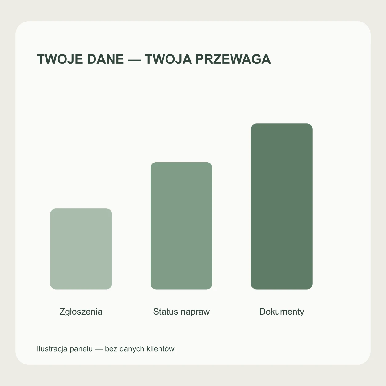 Grafika poglądowa — Twoje daneTwoja przewaga