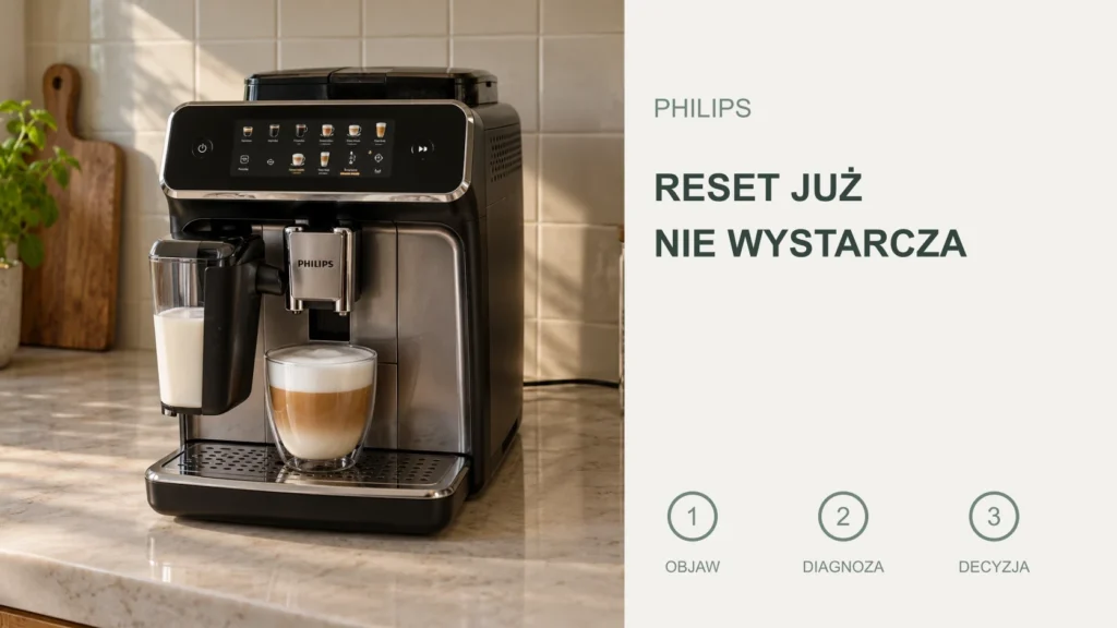 Naprawa ekspresu Philips: kiedy czyszczenie i reset już nie wystarczą