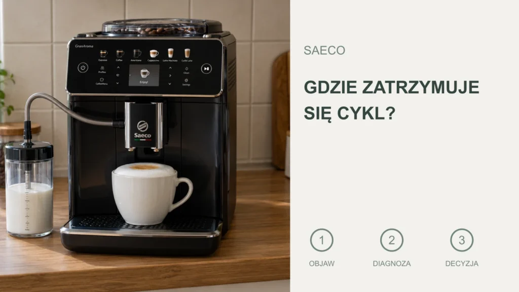 Naprawa ekspresu Saeco: gdy urządzenie nie parzy kawy albo przerywa cykl