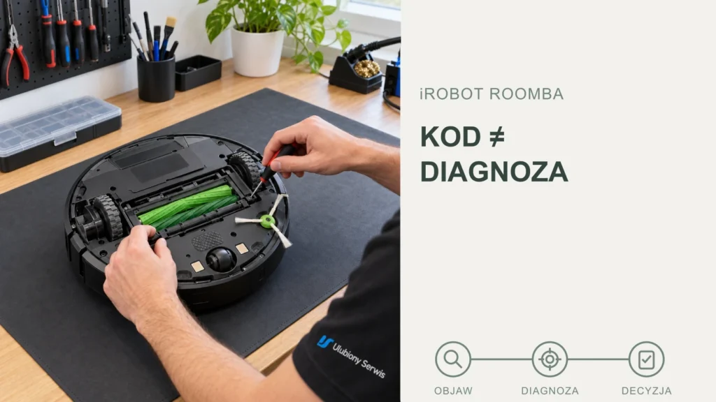 Naprawa iRobot: jak odróżnić usterkę eksploatacyjną od awarii napędu lub elektroniki